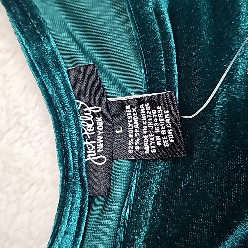 Just Polly New York Emerald Green Corset Style Top - Picture 9 of 10